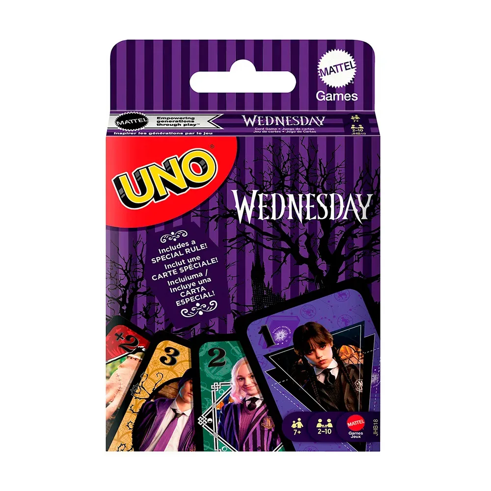 Uno Wednesday Kaartspel van Mattel Games – doos
