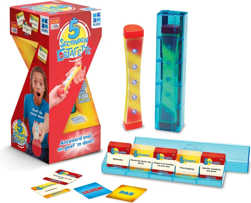 5 Seconden Estafette - Spelletjes voor kinderen en volwassenen - Keer op keer spannend! - Party Game voor vrienden en familie von Megableu – Schachtel
