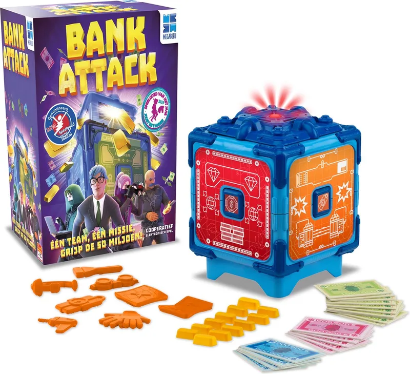 Bank Attack - Coöperatieve spellen - Gezelschapsspel voor Familie - Elektronische Kluis inbegrepen - spellen kinderen von Megableu – Schachtel