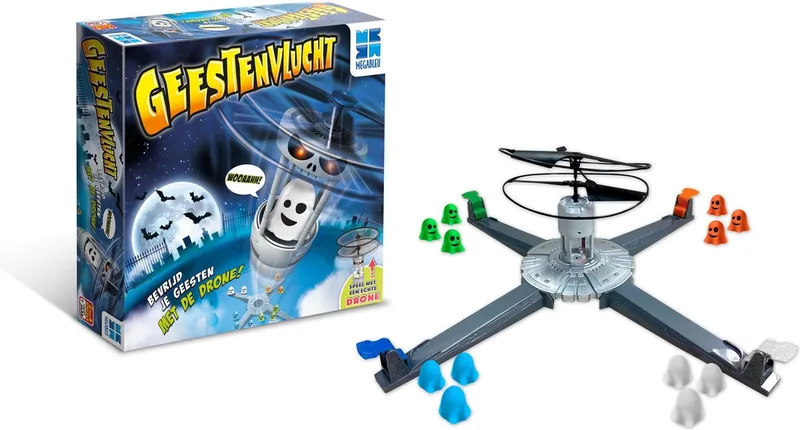 Geestenvlucht - Gezelschapspel - Spelletjes voor Kinderen - Inclusief échte Drone voor kinderen van Megableu – doos