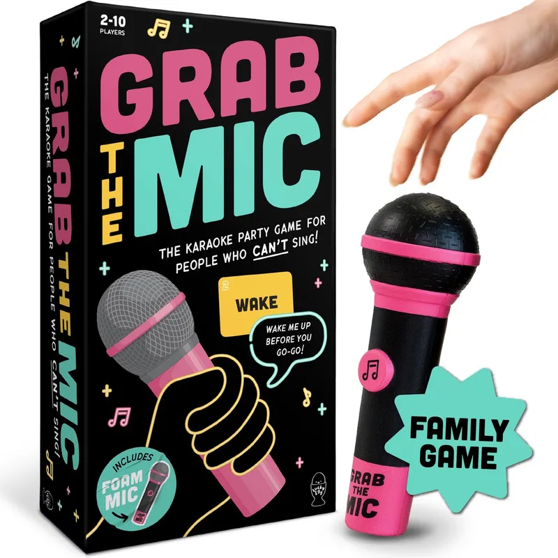 Grab The Mic - Karaoke Partyspel - Muziekspel voor 2-10 Spelers - Bekend van TikTok - Originele Engelstalige versie from Megableu – box