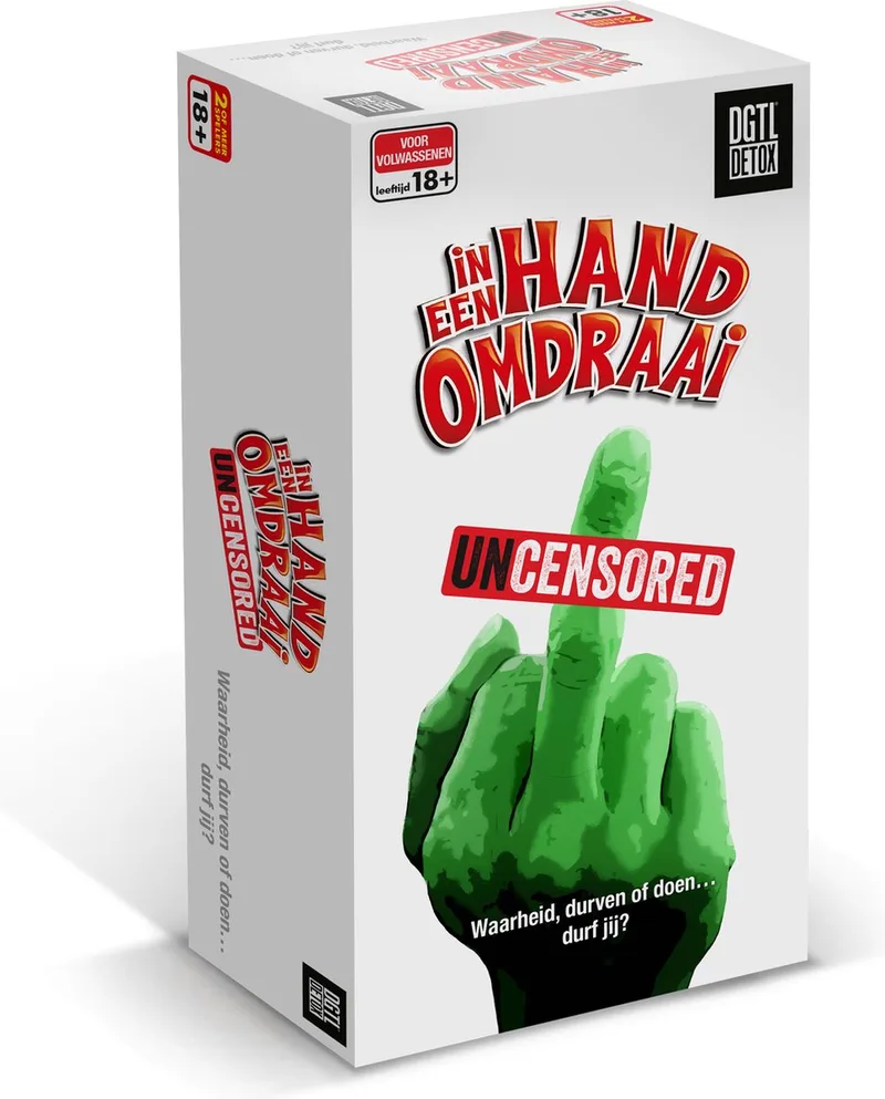 In Een Handomdraai Uncensored - Partyspel - Spelletjes voor volwassenen - 18+ Spel from Megableu – box