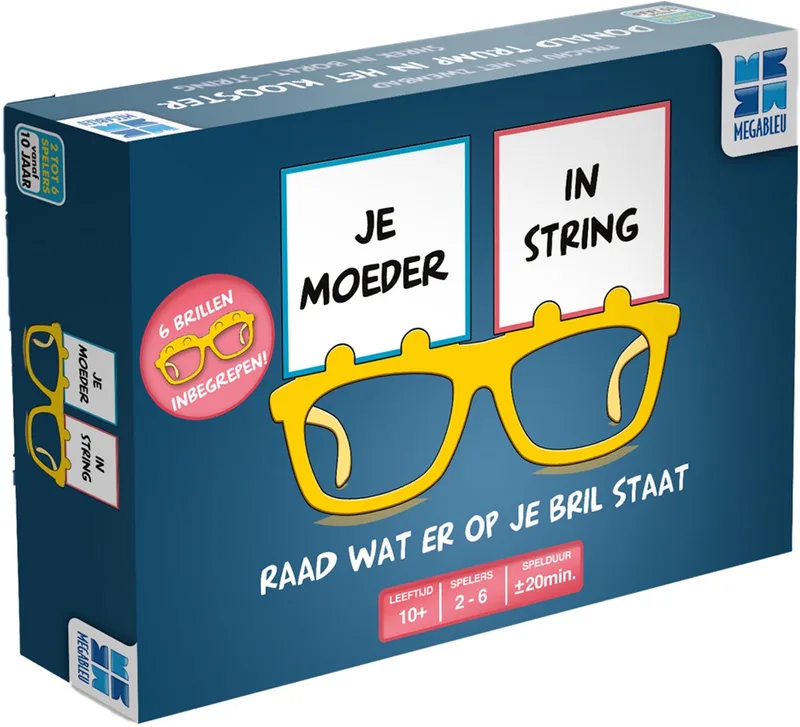 Je Moeder in String - Hilarisch Partyspel - Gezelschapsspel Voor Tieners en Volwassenen - 2-6 Spelers - Met Gekke Brillen from Megableu – box