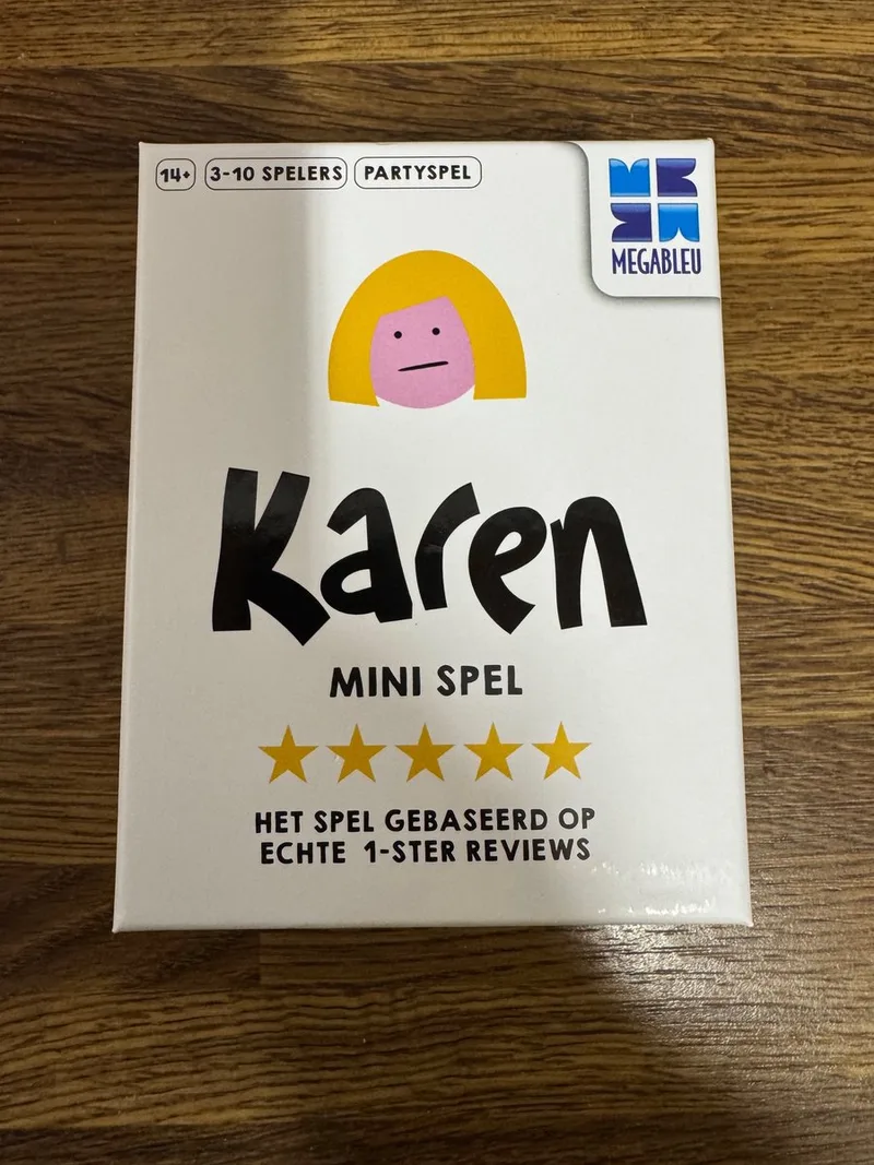 Karen - Party Game- Mini Spel- Spelletjes voor volwassenen gebaseerd op échte 1-sterrenreviews op het internet - Nederlandstalige versie from Megableu – box