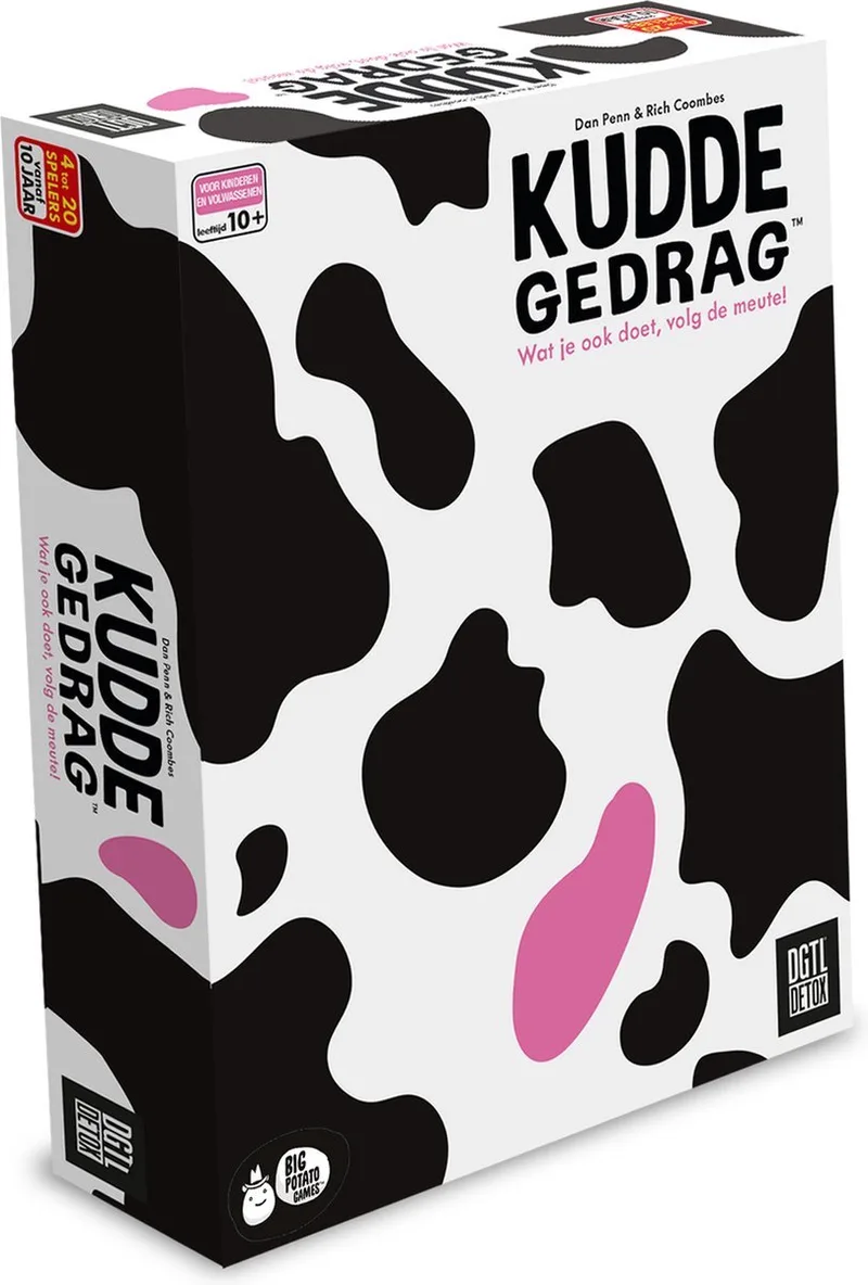Kuddegedrag - Partyspel voor Grote Groepen - Grappig Familiespel Vanaf 10 Jaar - 4-20 Spelers - Denk als de Kudde of Krijg de Roze Koe from Megableu – box