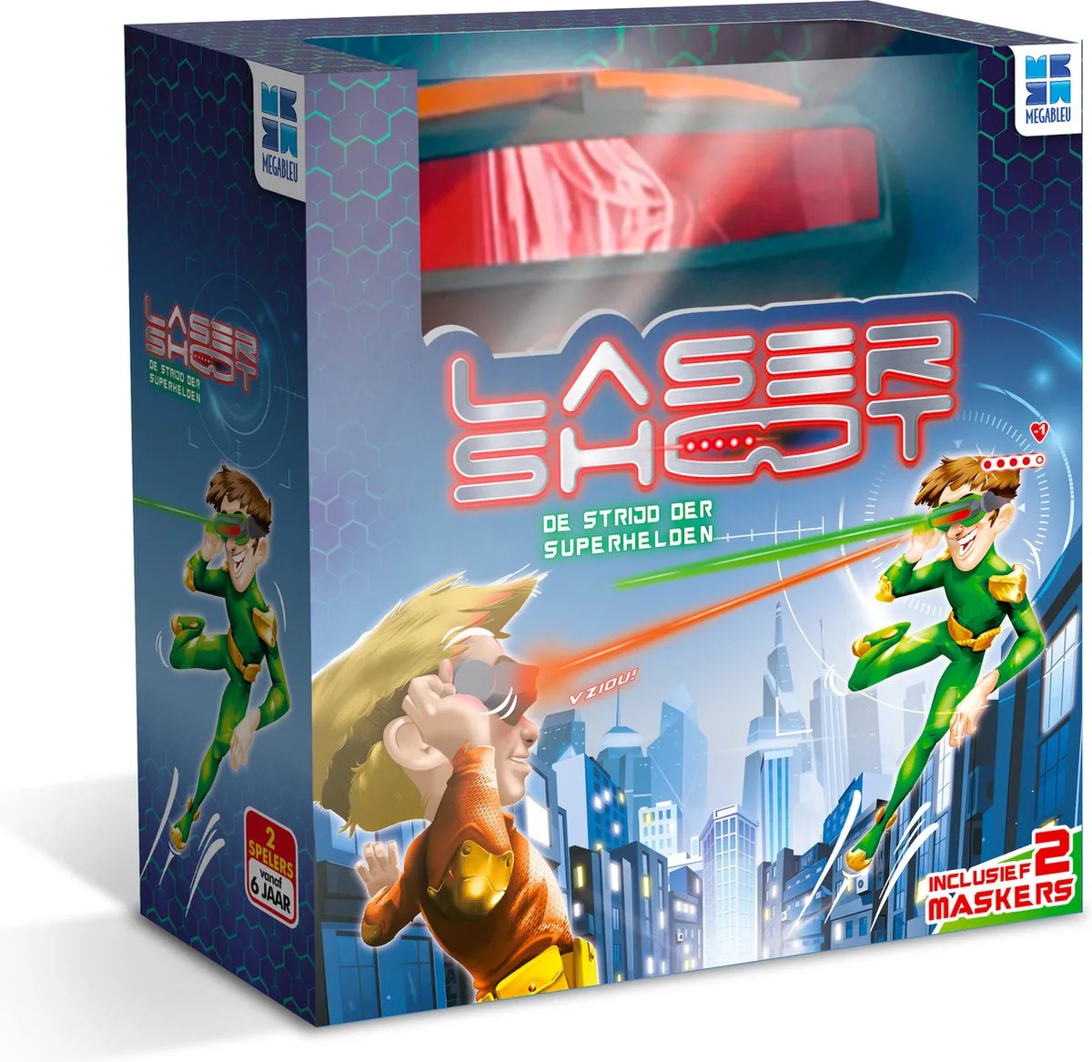 Laser Shoot - Spannend Actiespel voor Kinderen - Lasergame met Elektronische Bril - Vanaf 6 Jaar - Indoor & Outdoor van Megableu – doos