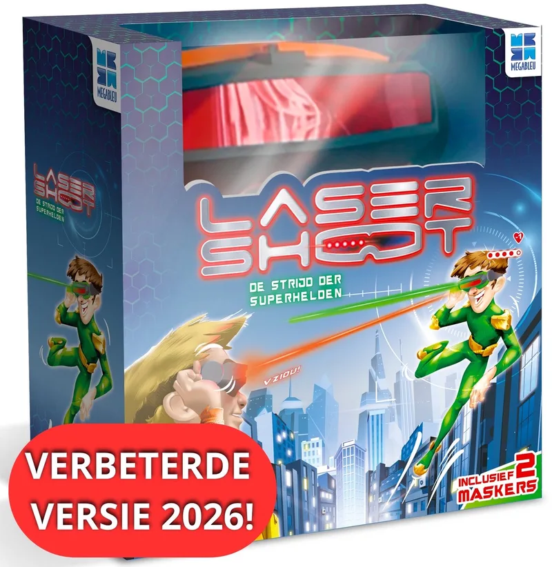 Laser Shoot [Verbeterde Versie 2026] - Spannend Actiespel voor Kinderen - Lasergame met Elektronische Bril - Vanaf 6 Jaar - Indoor & Outdoor from Megableu – box