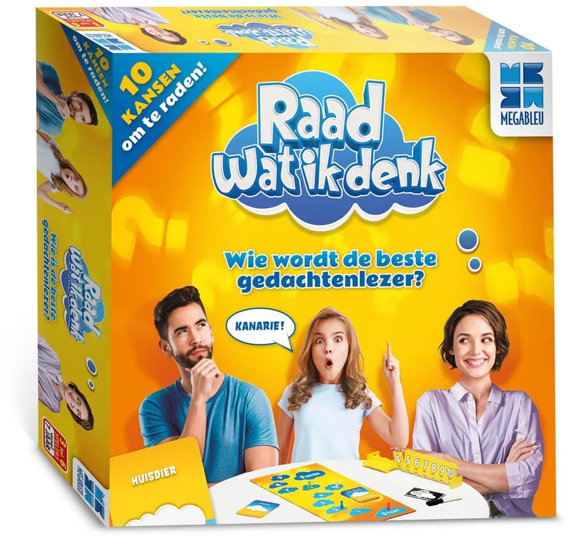 Raad Wat Ik Denk - gezelschapspel - Telraam - Probeer te raden wat de andere denkt en scoor punten von Megableu – Schachtel