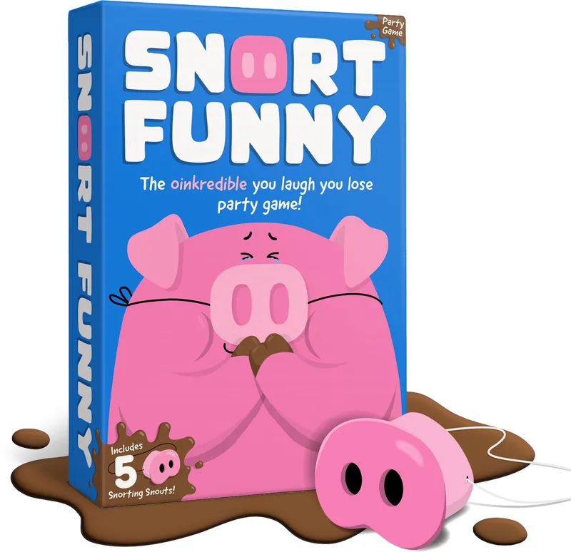 Snort Funny - Hilarisch Partyspel - Don't Laugh Challenge - Vanaf 8 Jaar - Met Grappige Varkenssnuiten - Engelstalige versie von Megableu – Schachtel