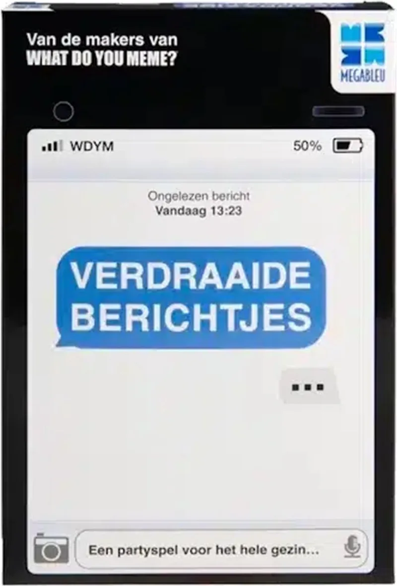 Verdraaide Berichtjes spel - partyspel voor hele gezin von Megableu – Schachtel