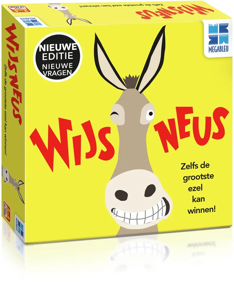 Wijsneus - Het Grappige Quizspel voor de Hele Familie - Bordspel Vanaf 12 Jaar - 2-6 Spelers - Gezelschapsspel met Hints from Megableu – box
