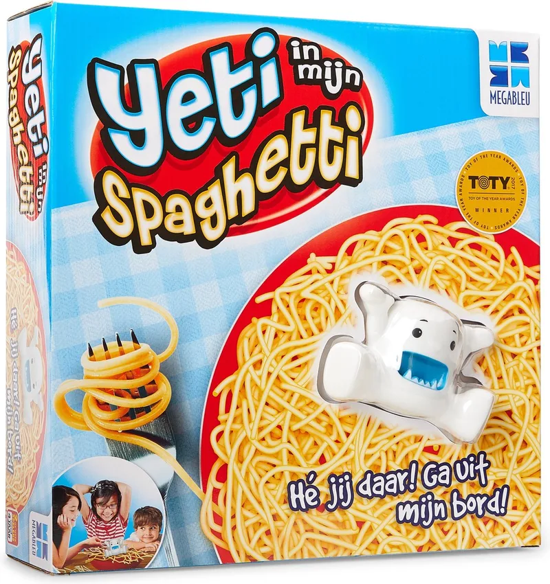 Yeti in mijn Spaghetti - Familiespel - Gezelschapsspel voor kinderen - Houd de yeti op de spaghetti! von Megableu – Schachtel
