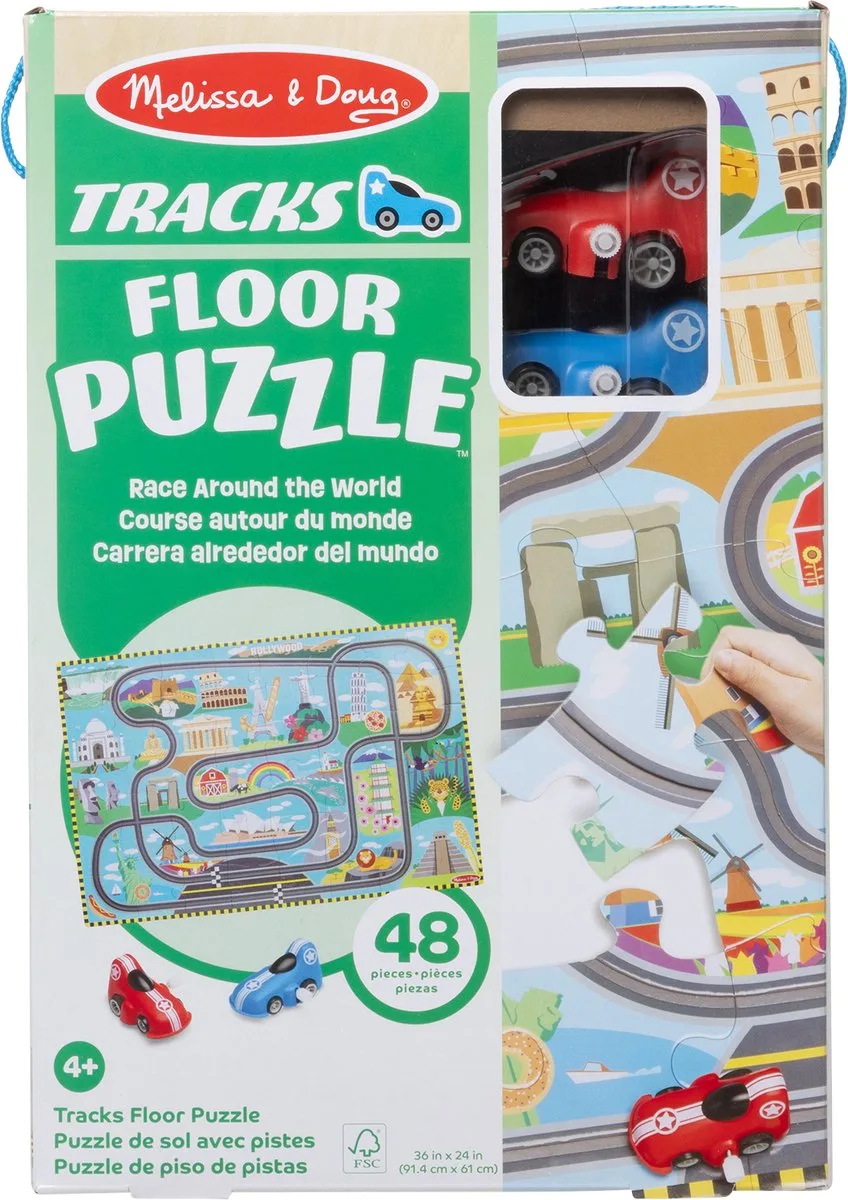 Casse-tête De Circuit De Course 48 Pièces de Melissa & Doug – boîte