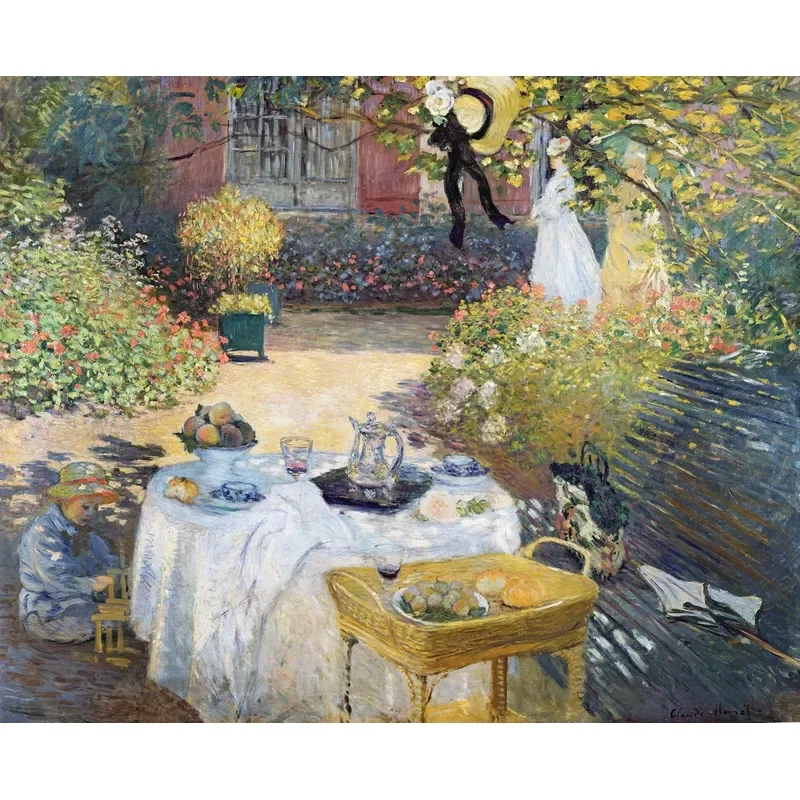 Puzzle Handgeschnittenes Holzpuzzle - Claude Monet - The Lunch - 200 bis 499 Teile von Michèle Wilson – Schachtel