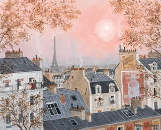 Puzzle Puzzle en Bois Découpé à la Main - Ciel Rose En Hiver - 500 à 999 pièces von Michèle Wilson – Schachtel 1 von 2