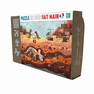 Puzzle Puzzle en Bois Découpé à la Main - Fouille Des Dinosaures - 26 à 50 pièces von Michèle Wilson – Schachtel 2 von 2