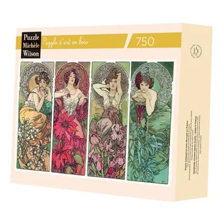 Puzzle Puzzle en Bois Découpé à la Main - Les Pierres Précieuses - Mucha - 500 à 999 pièces von Michèle Wilson – Schachtel 2 von 2