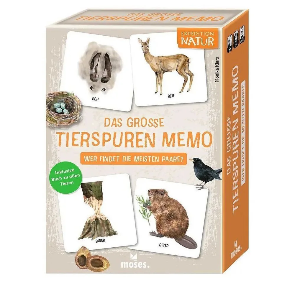 Spiel Das große Tierspuren Memo von Moses Verlag – Schachtel
