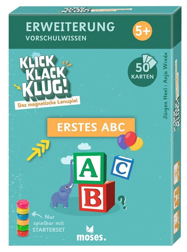 Spiel Klick Klack Klug Kartenset Erstes ABC ab 5 Jahren von Moses Verlag – Schachtel