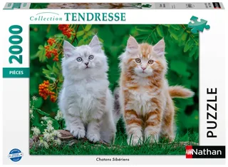 legpuzzel Siberische Kittens 2000 stukjes puzzel volwassenen. van Nathan, editie Meerkleurig – doos 2 van 2