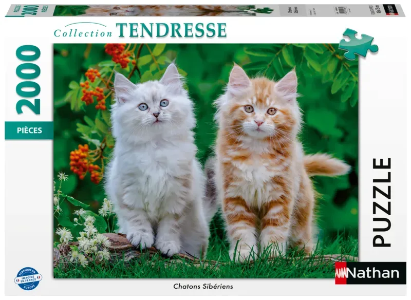 legpuzzel Siberische Kittens 2000 stukjes puzzel volwassenen. van Nathan, editie Meerkleurig – doos 2 van 2