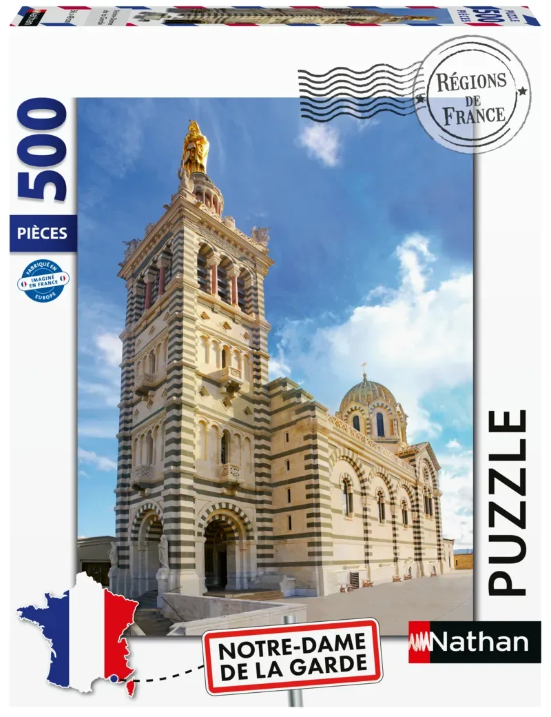 Nathan – 12002001 – Puzzel 500 stuk – Notre-Dame de la Garde van Nathan, editie Meerkleurig – doos 2 van 2