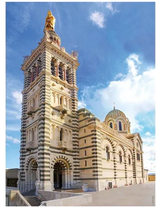Nathan – 12002001 – Puzzel 500 stuk – Notre-Dame de la Garde van Nathan, editie Meerkleurig – doos 1 van 2