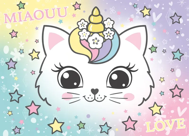 Puzzle Chaton Arc-en-Ciel de Nathan – boîte 1 sur 2