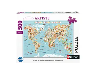 Puzzle Le Tour du Monde des Saveurs - Julie Mercier - 500 à 999 pièces från Nathan – kartong 2 av 2