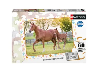 Puzzle Maman et Bébé Cheval - 51 à 99 pièces van Nathan – doos 2 van 2