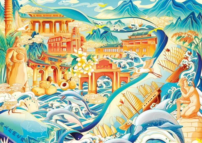 Puzzle Merveilles d'Asie - 1500 pièces de Nathan – boîte