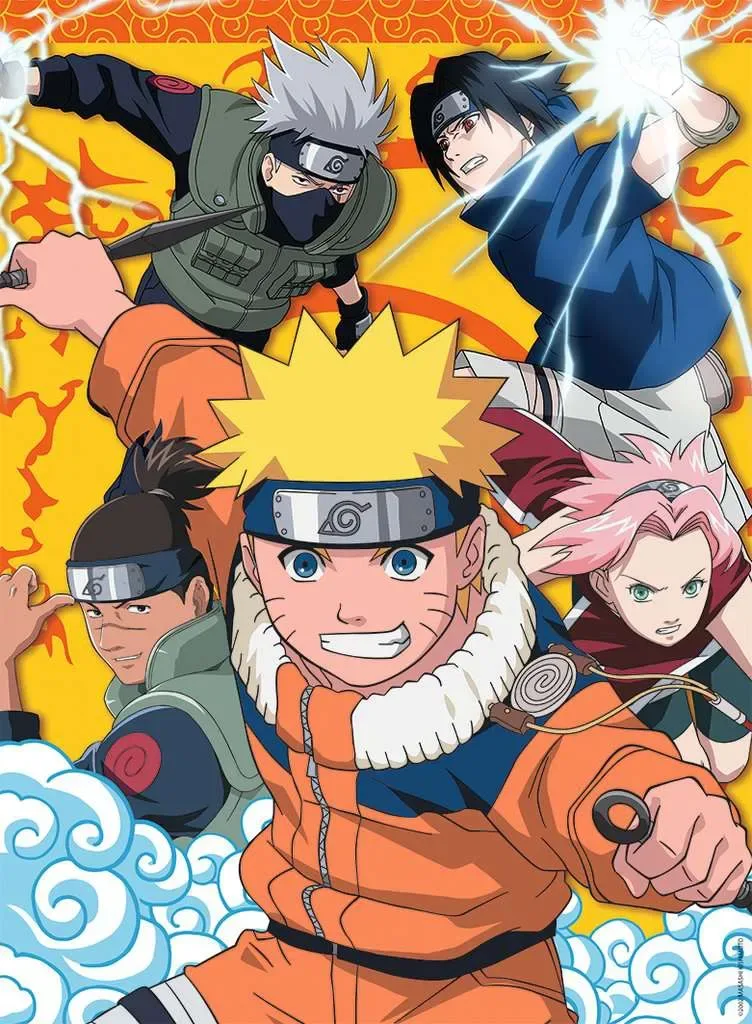 Puzzle Pièces XXL - Naruto à l'Académie des Ninjas - 200 à 499 pièces fra Nathan – æske 1 af 2