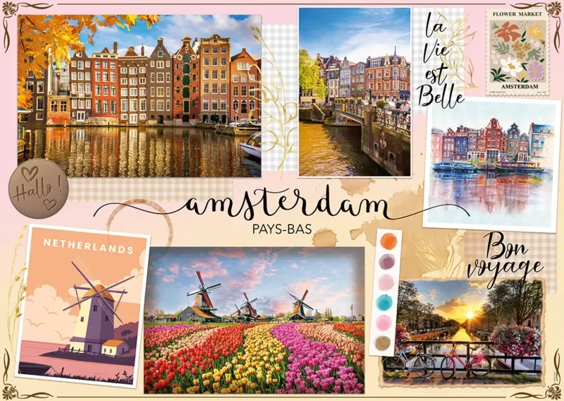 Puzzle Vacances à Amsterdam - 1500 pièces de Nathan – boîte