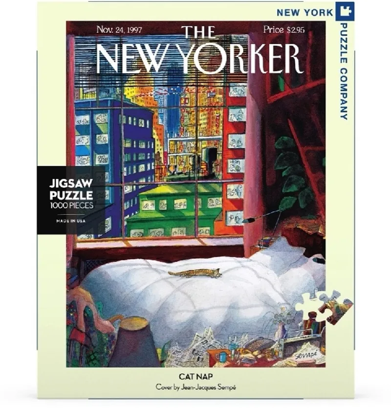 Cat Nap - 1000 pieces från New York Puzzle Company, utgåva Flerfärgad – kartong