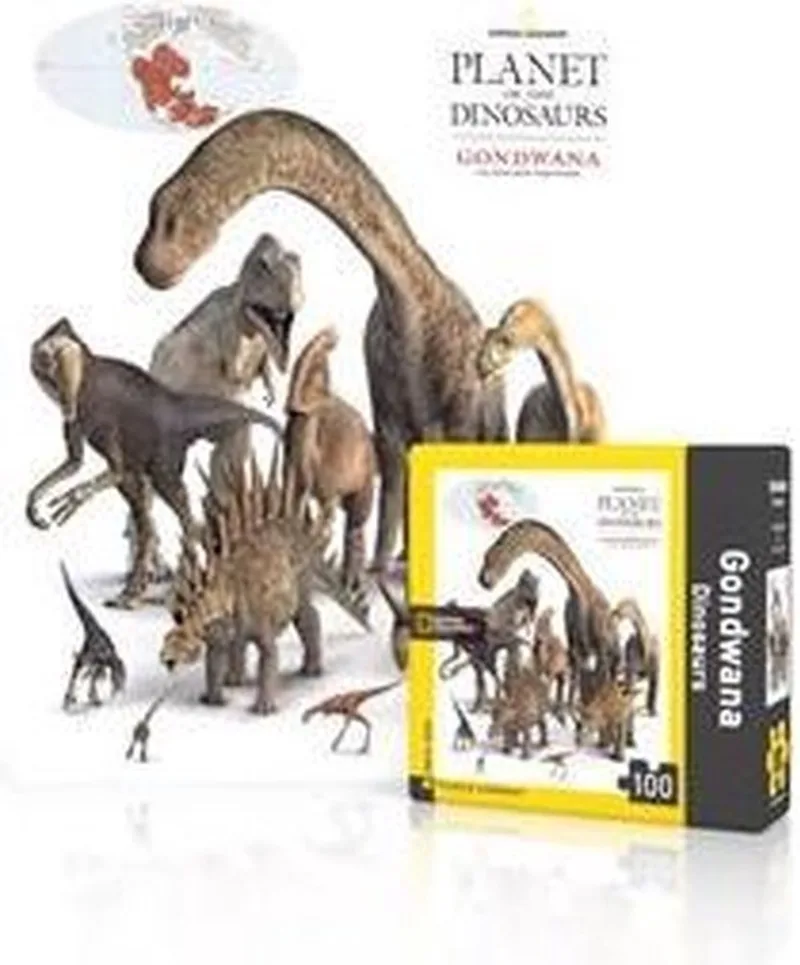 Gondwana Dinosaurs 100 Stukjes New York Puzzle Company Mini Puzzel National Geographic - 0819844014681 from New York Puzzle Company, Multicolour edition – box