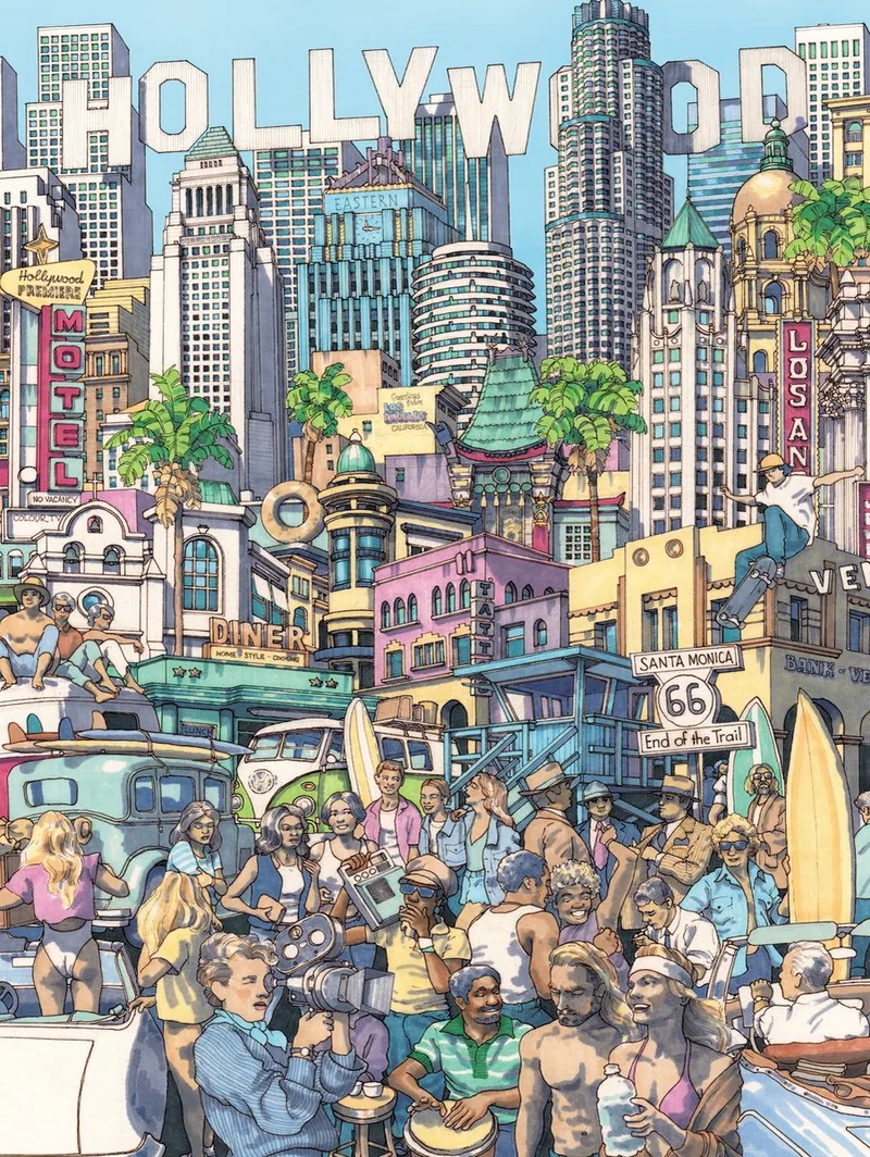 legpuzzel California Dreaming XXL 500 stukjes. från New York Puzzle Company, utgåva Flerfärgad – kartong