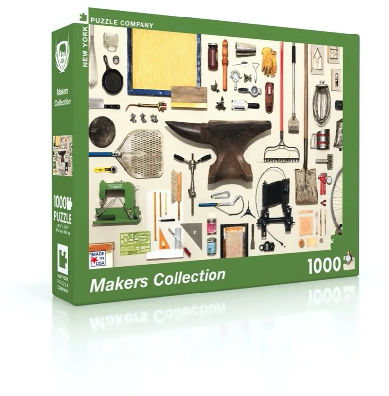 legpuzzel Makers Collection - 1000 stukjes karton. de New York Puzzle Company, édition Multicolore – boîte