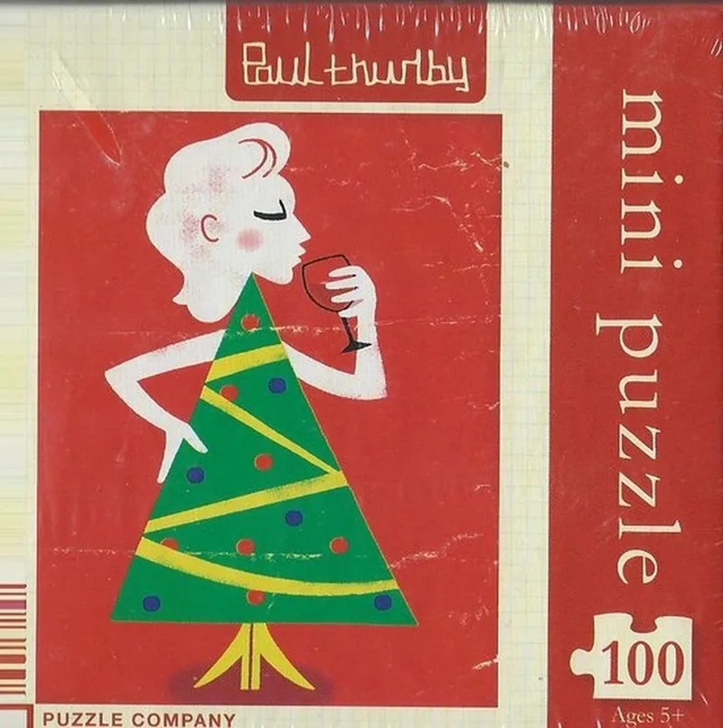 Miss Christmas mini puzzel - 100 stukjes - 0819844011734 from New York Puzzle Company, Red edition – box