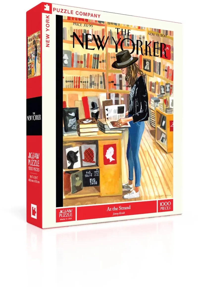 New Yorker At the Strand - 1000 stukjes puzzel fra New York Puzzle Company, Flerfarvet-udgave – æske