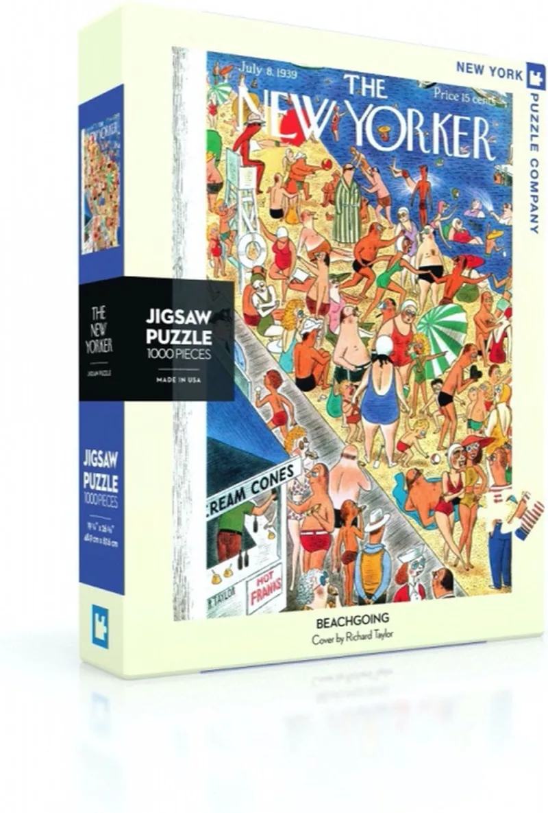 New Yorker Beachgoing - 1000 stukjes puzzel from New York Puzzle Company, Multicolour edition – box