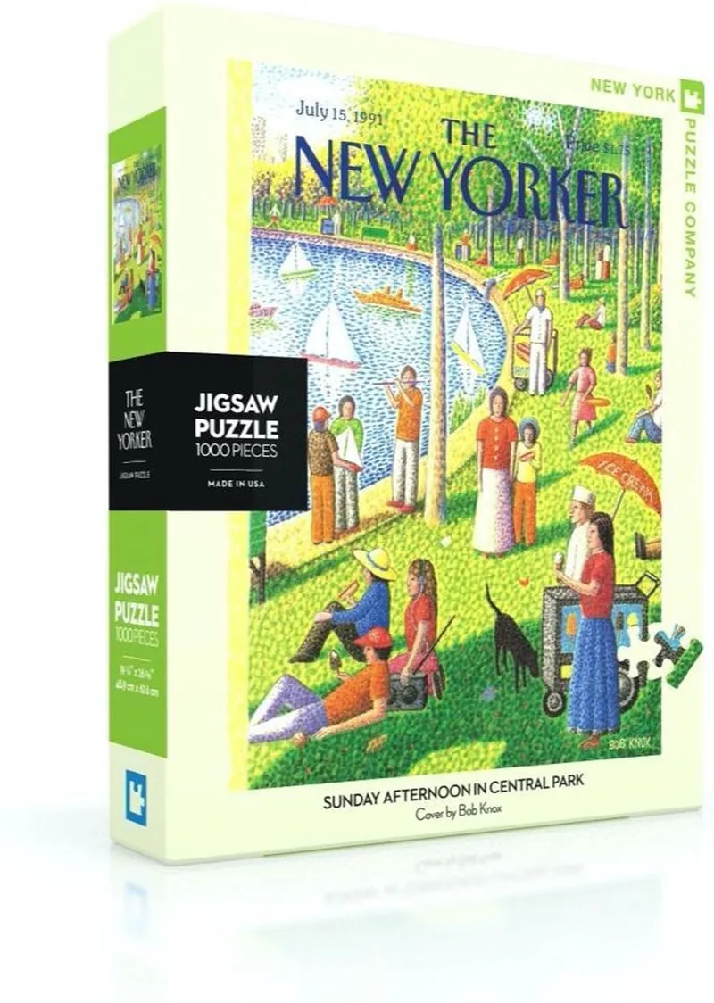 New Yorker Sunday Afternoon in Central Park - 1000 stukjes puzzel from New York Puzzle Company, Multicolour edition – box