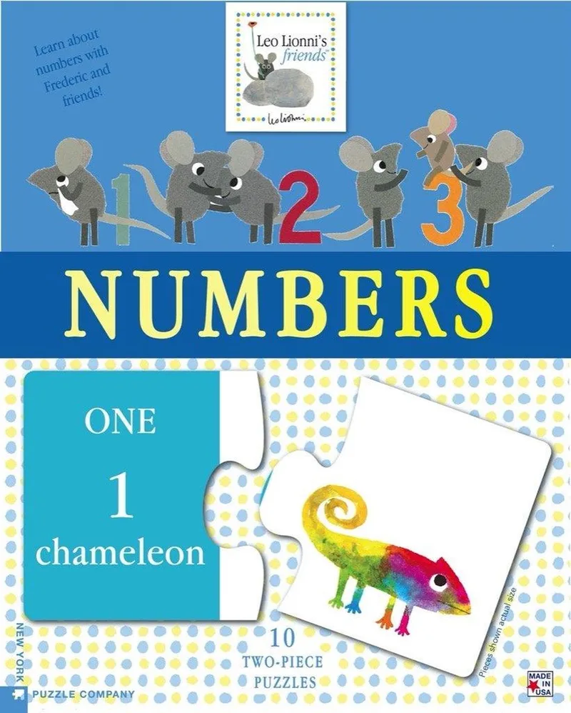Numbers - Ten Two Piece puzzle - 0819844017095 de New York Puzzle Company, édition Diverse kleuren – boîte