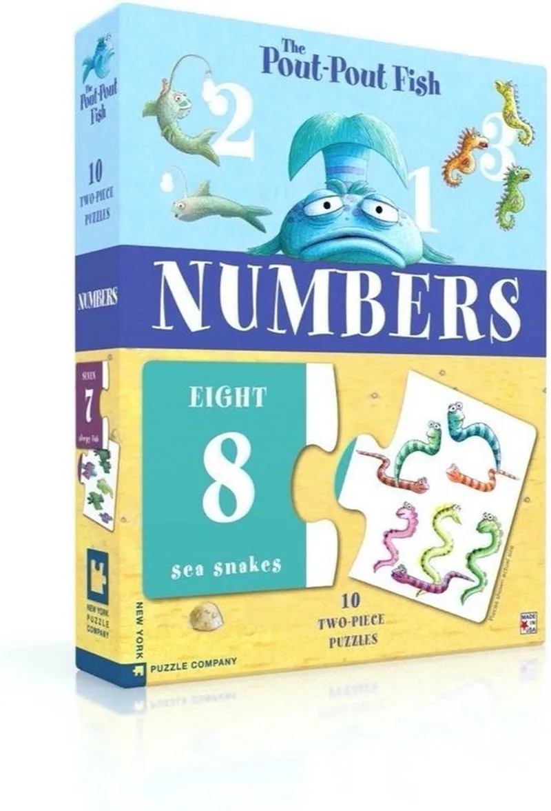 Pout Pout fish - Ten Two Piece puzzle - Numbers - 0819844017491 van New York Puzzle Company, editie Diverse kleuren – doos