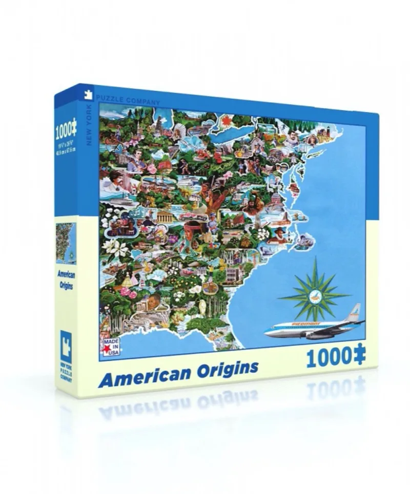 Puzzel American Origins - 1000 stukjes från New York Puzzle Company, utgåva Diverse kleuren – kartong
