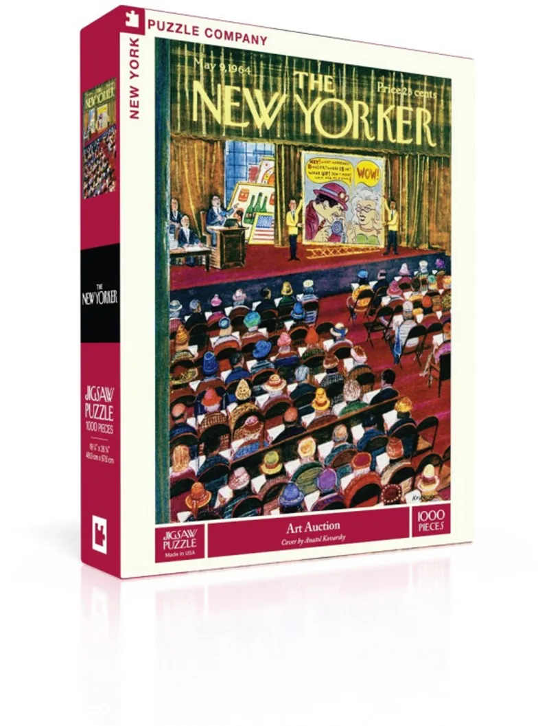 Puzzel Art Auction - 1000 stukjes from New York Puzzle Company, Multicolour edition – box