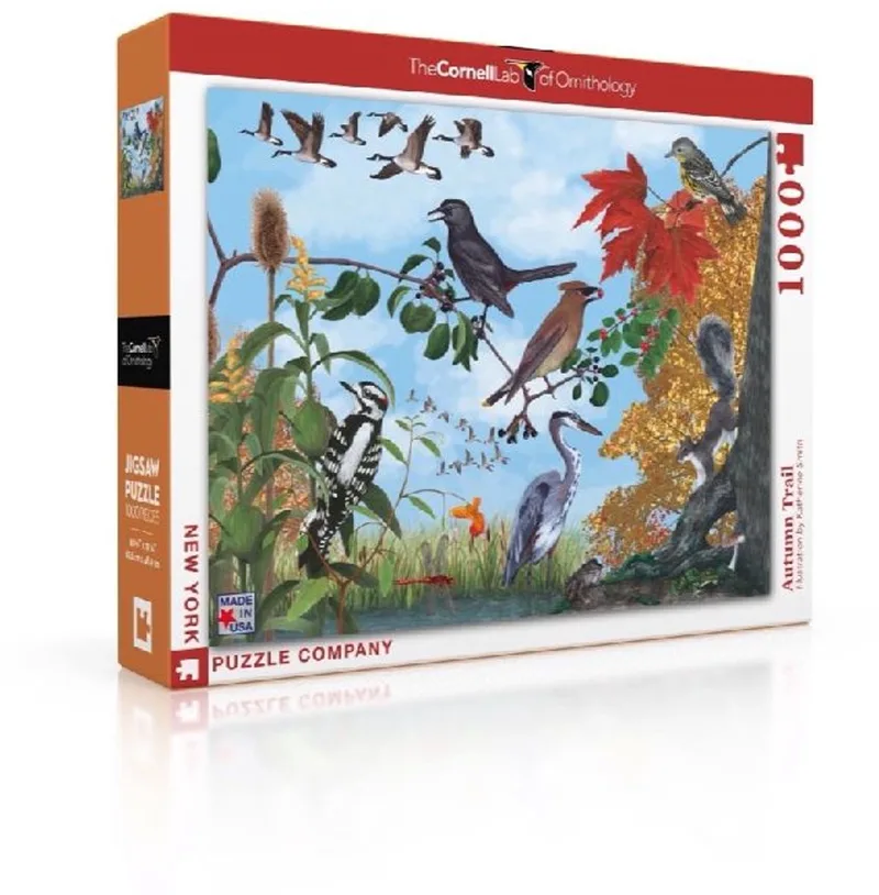 Puzzel Autumn Trail - 1000 stukjes från New York Puzzle Company, utgåva Flerfärgad – kartong