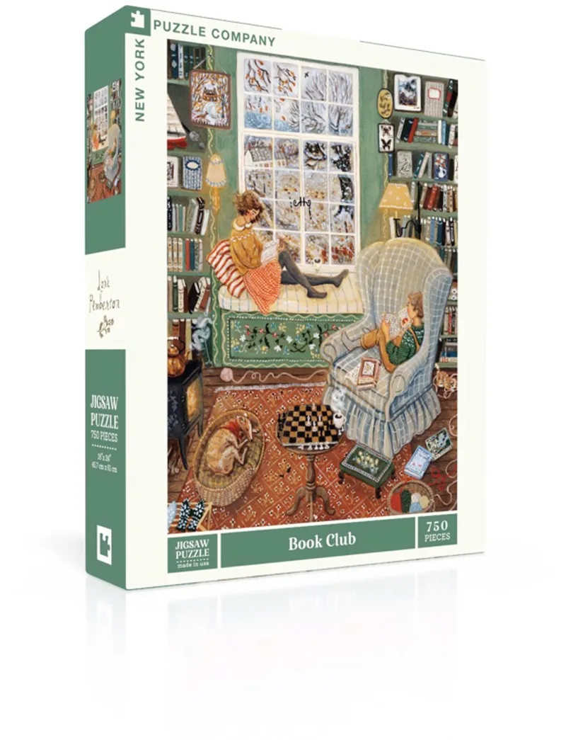 Puzzel - Book Club - 750 stukjes fra New York Puzzle Company, Flerfarvet-udgave – æske