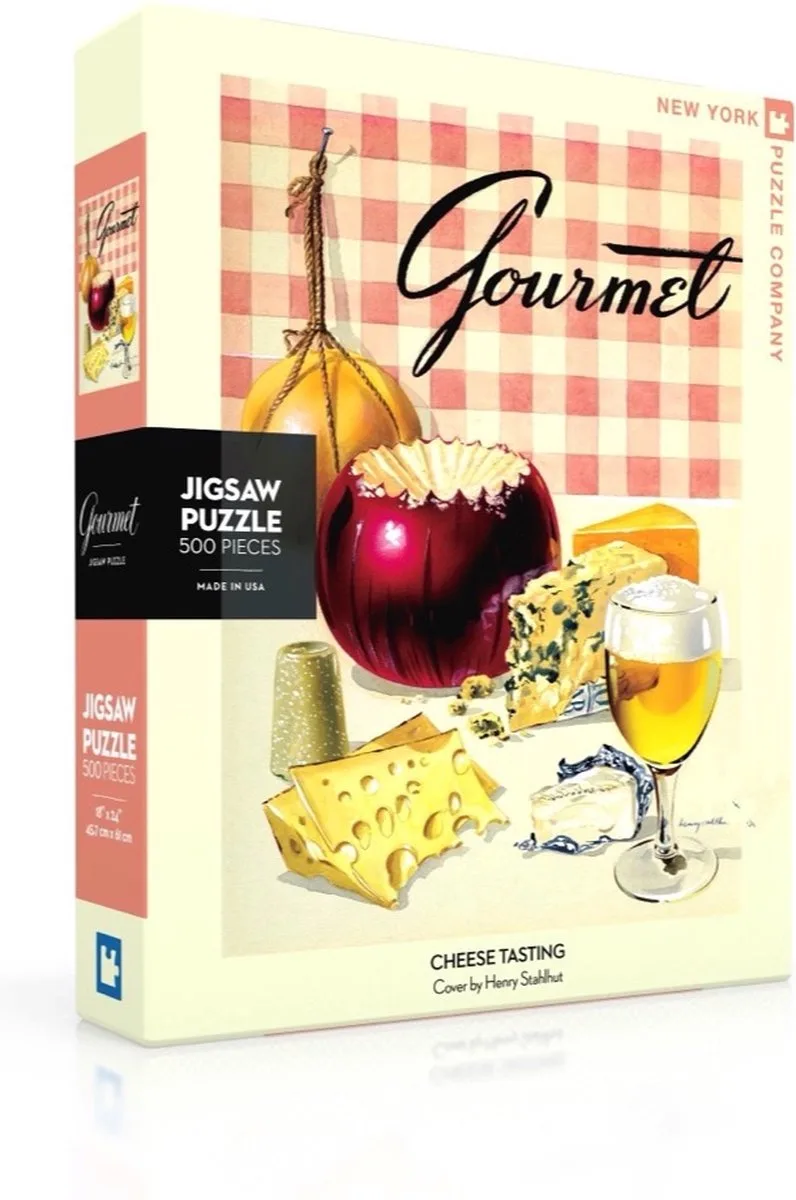 Puzzel Cheese Tasting - 500 stukjes van New York Puzzle Company, editie Meerkleurig – doos