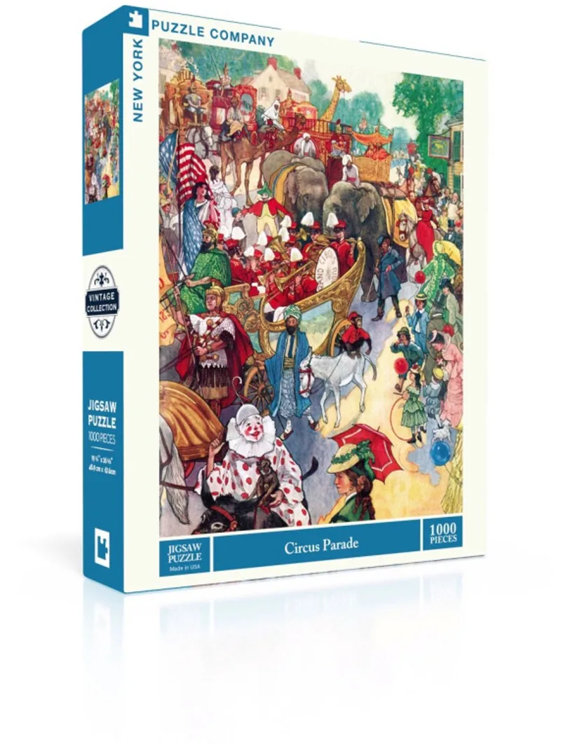 Puzzel Circus Parade - 1000 stukjes van New York Puzzle Company, editie Meerkleurig – doos