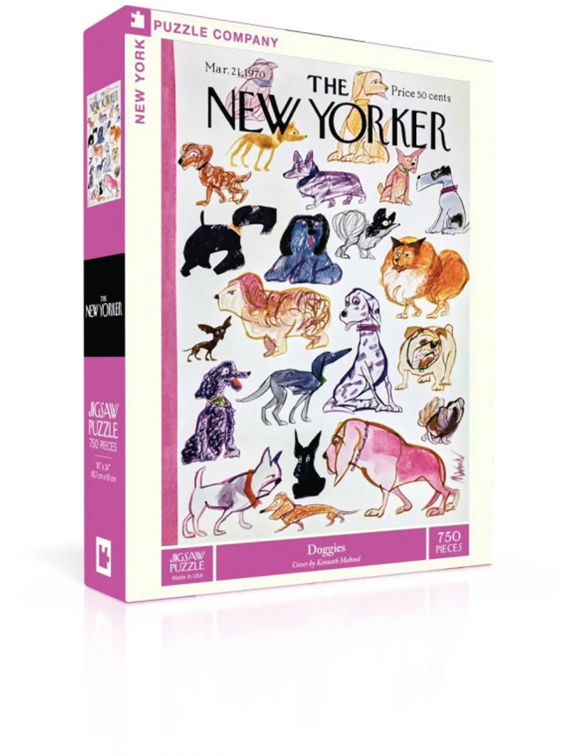 Puzzel Doggies - 750 stukjes from New York Puzzle Company, Multicolour edition – box